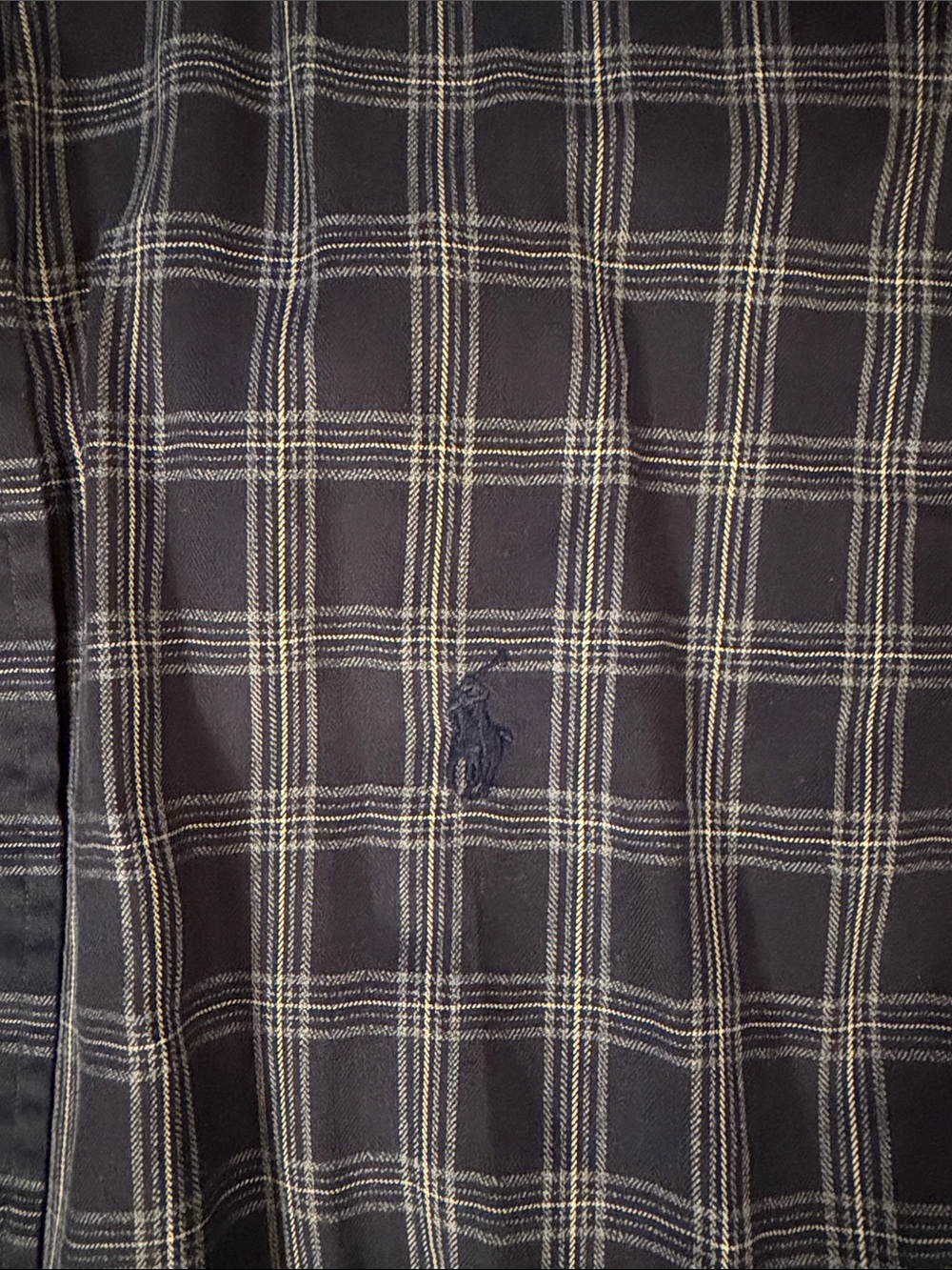 Ralph Lauren Navy and Gray Plaid Button-Down Shirt